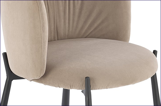 metalowe krzesło z beżową tapicerką Kamaro