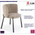 nowoczesne metalowe krzesło beżowe Kamaro