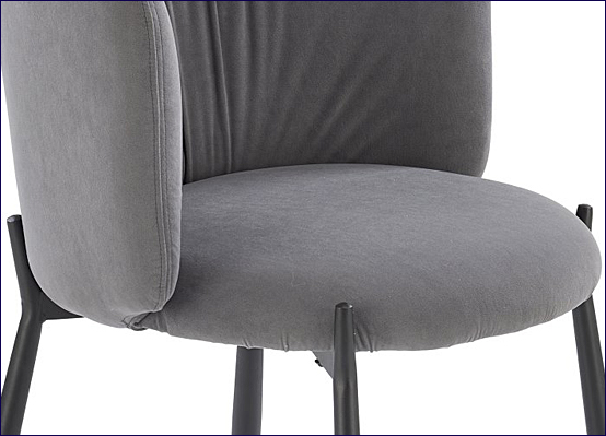 metalowe krzesło z popielatą tapicerką Kamaro