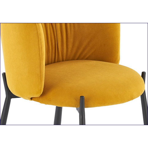 welwetowe krzesło żółte Kamaro