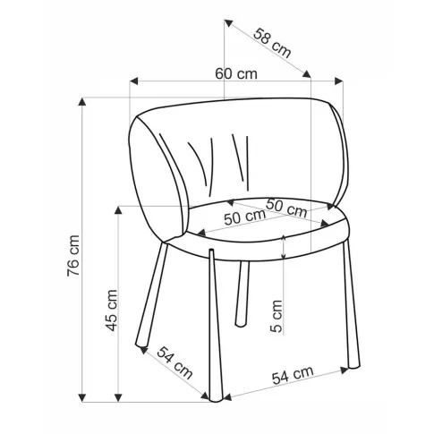 wymiary krzesła Kamaro