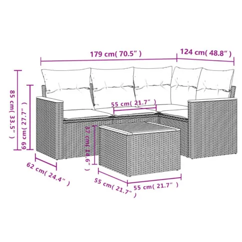 Avardi czarny zestaw ogrodowy