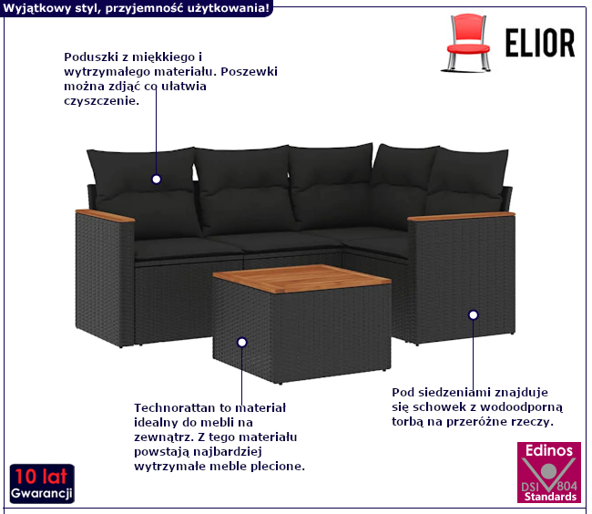 Zestaw mebli ogrodowych Azzuro