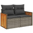 Sofa ogrodowa z czarnymi poduszkami - Erinti 4X