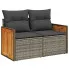 Sofa ogrodowa z czarnymi poduszkami - Siena 4X