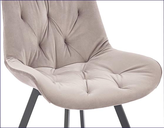 Bezowe krzesło tapicerowane obrotowe Blubell