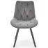 popielate pikowane krzesło Blubell