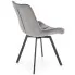 popielate welwetowe krzesło Blubell