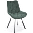Zielone pikowane krzesło z funkcją obracania - Blubell