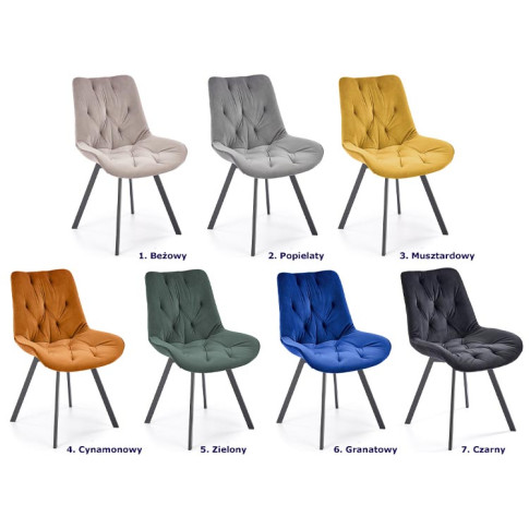 kolory obrotowego krzesła Blubell