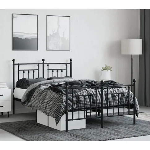 Czarne łóżko Velonis