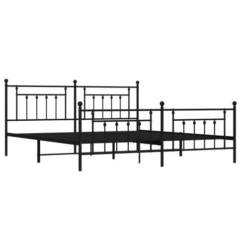 Czarne duze lozko Velonis