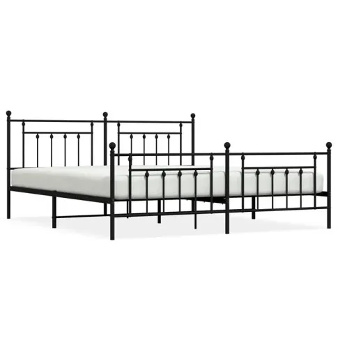 czarne lozko z metalu Velonis