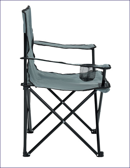 Kempingowe krzesło z zestawu Blumbi 4X kolor szary