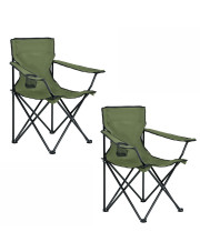 Komplet 2 zielonych składanych krzeseł - Blumbi 4X