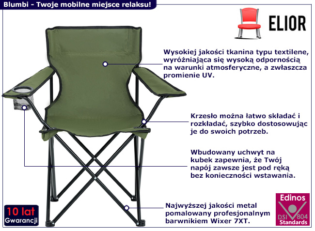 Zielone krzesło z kompletu Genewa 4X