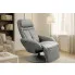 Szczegółowe zdjęcie nr 5 produktu Wypoczynkowy rozkładany szary fotel do pokoju - Maos