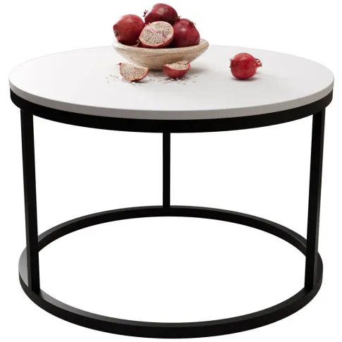 Biały okrągły stolik kawowy Oxin