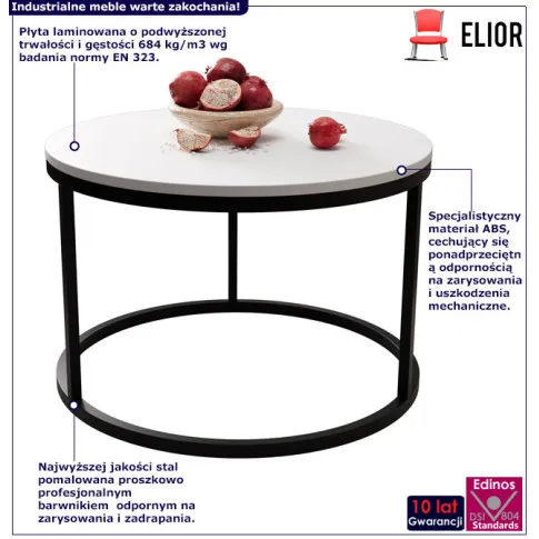 Okrągły stolik kawowy do salonu Oxin