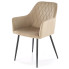 Beżowe tapicerowane krzesło metalowe - Peony