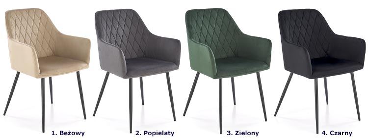 Dostępne kolory krzesła Peony