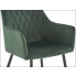 zielone pikowane welwetowe krzesło Peony
