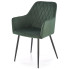 Zielone tapicerowane pikowane krzesło - Peony