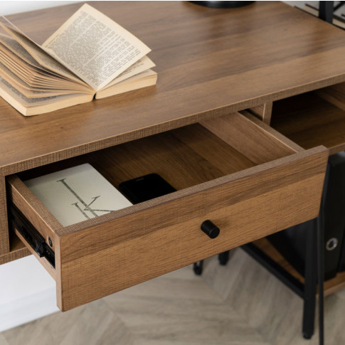 Stylowe biurko loftowe z szufladą Drimix