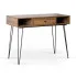 Industrialne biurko z szufladą w kolorze orzecha - Drimix