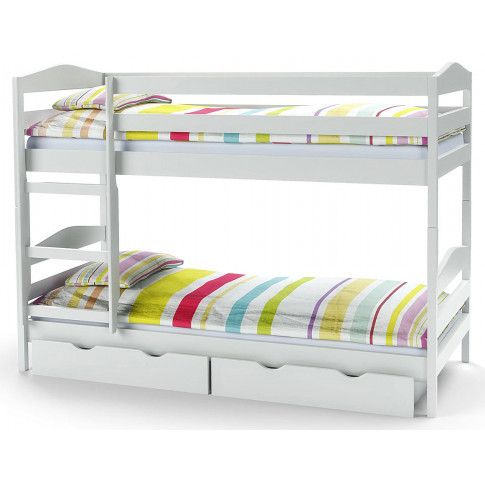 Zdjęcie produktu Drewniane łóżko piętrowe Dixi - białe.