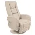 Szczegółowe zdjęcie nr 5 produktu Beżowy obrotowy fotel rozkładany - Lowano 2X