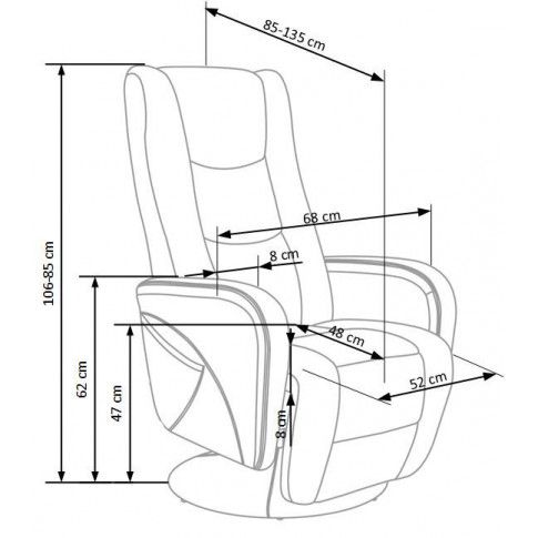 Szczegółowe zdjęcie nr 5 produktu Obrotowy fotel rozkładany do salonu Litos 2X - beżowy