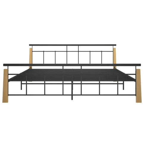 Czarne duże łóżko Paresa