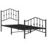 Czarne metalowe łóżko industrialne 90x200 cm - Emelsa
