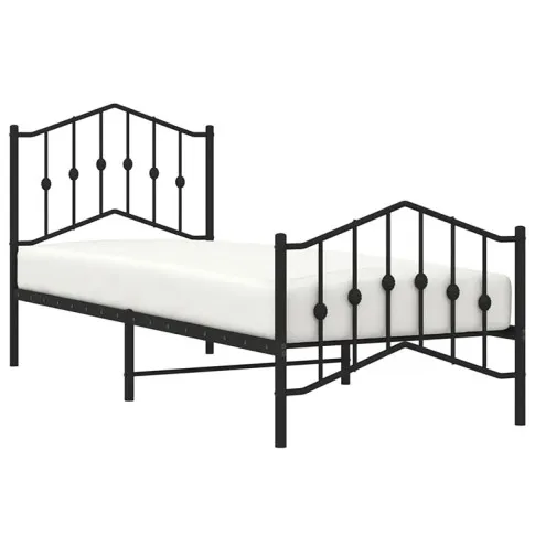 Czarne łóżko Emelsa