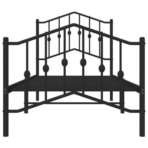 Czarne metalowe łóżko Emelsa