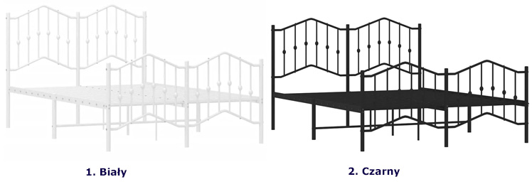Dostępne kolory łóżek Mesa