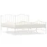 Białe metalowe łóżko małżeńskie Emelsa