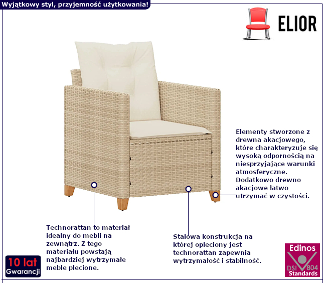 Zestaw mebli ogrodowych Molag 5X