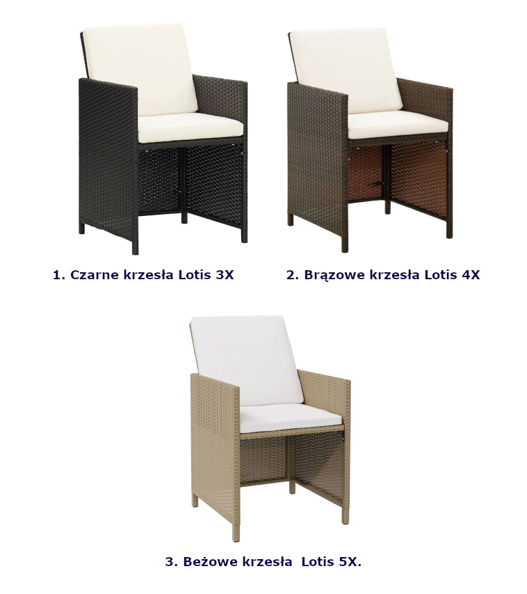 Produkt Zestaw czterech krzeseł ogrodowych - Lotis 3X