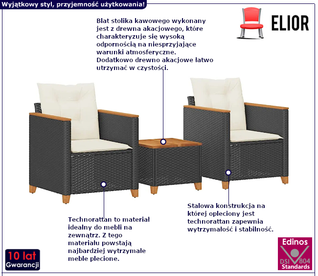 Zestaw mebli ogrodowych Kaliope