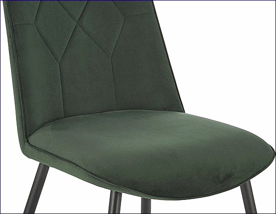  metalowe krzesło tapicerowane zielone Livro