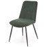 Zielone welwetowe krzesło metalowe - Livro