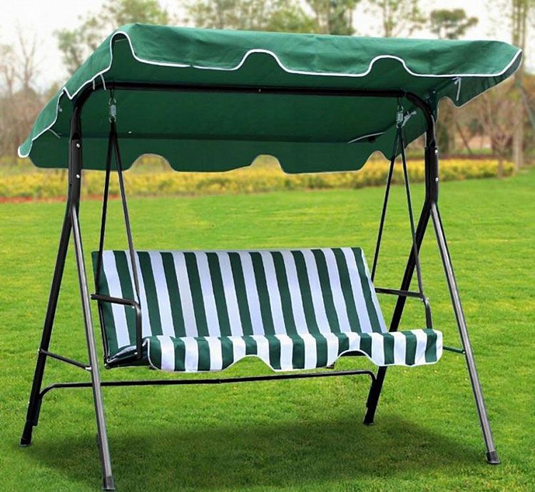 Zielona huśtawka ogrodowa Pexa 