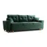 Zielona welurowa 3-osobowa sofa Artaxa