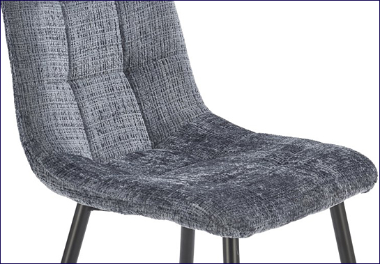 Popielate metalowe krzesło tapicerowane Nimbus