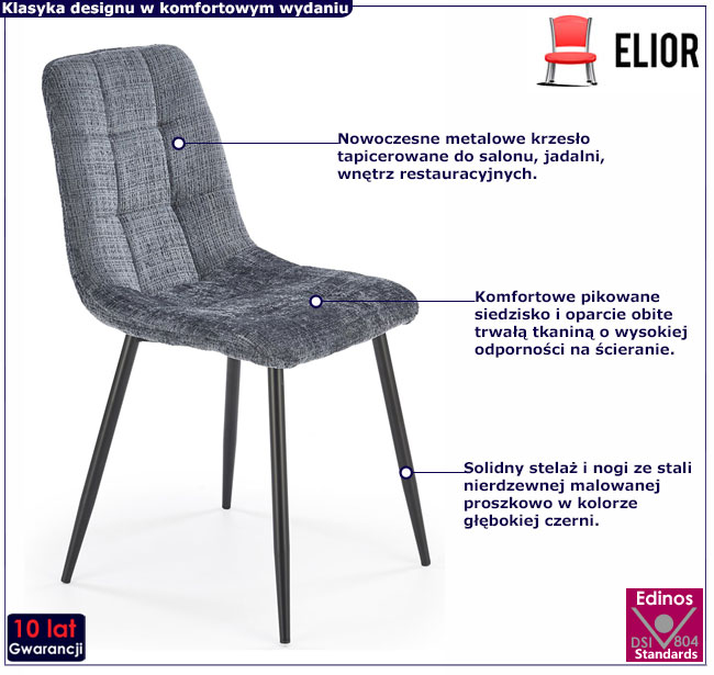 beżowe tapicerowane krzesło Nimbus