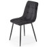 czarne tapicerowane krzesło Cremi