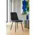 Czarne metalowe tapicerowane krzesło Nimbus