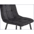 krzesło pikowane czarne Cremi